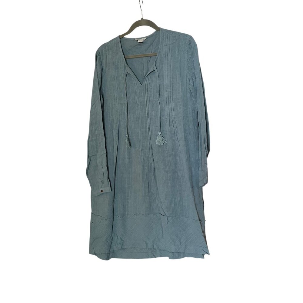 Sundance Cotton Fully Lined Womens Blue Tassel Dress Size Small Womens